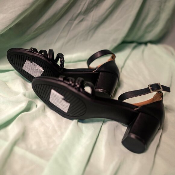 White Mt. Strappy Black Block Heel Sandals – Size 10 M (Never Worn) - Picture 7 of 7